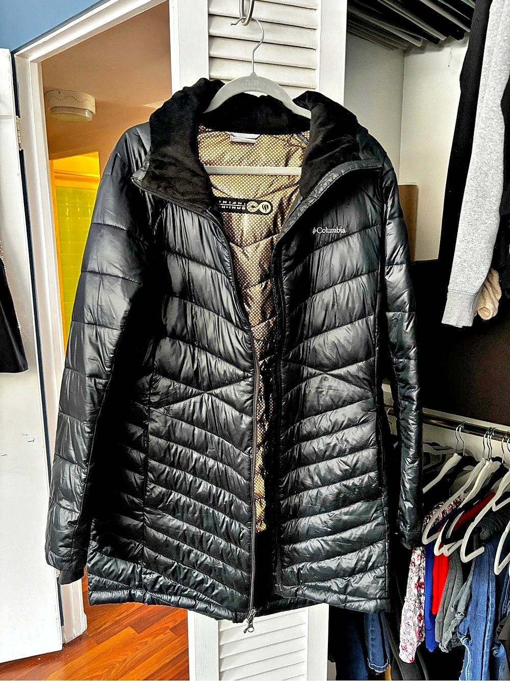 Columbia Women's Heavenly Long Hooded Jacket Black XL